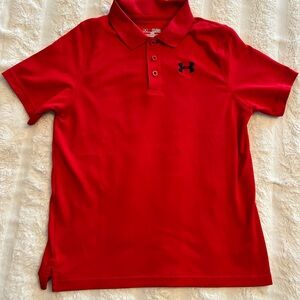 Under Armour Kids Polo Shirt in Vibrant Red